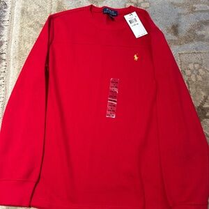 Polo red long sleeve boys 14-16 NWT